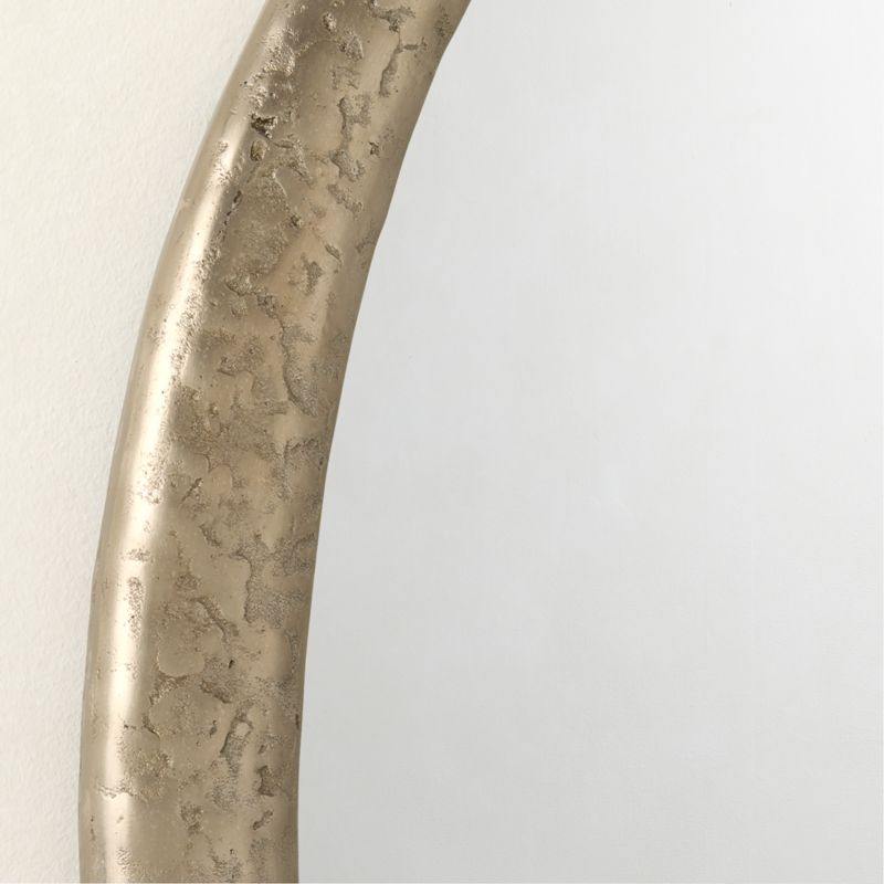 Bronx Nickel Cast Aluminum Round Wall Mirror 48" - image 2 of 4