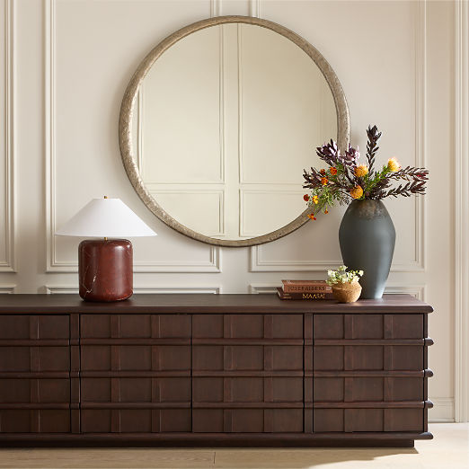 Bronx Nickel Cast Aluminum Round Wall Mirror 48"