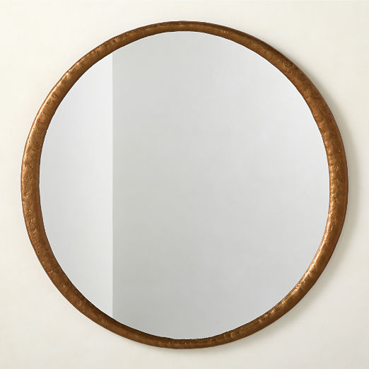 Bronx Bronze Cast Aluminum Round Wall Mirror 48"