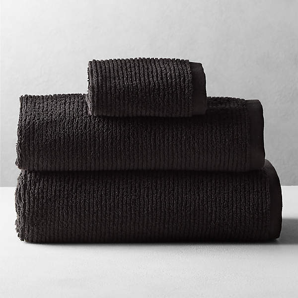 Brooks Organic Cotton Black Bath Towel Set + Reviews