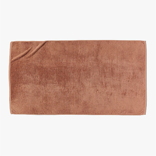 Brooks Ribbed Organic Cotton Dusty Rose Bath Sheet