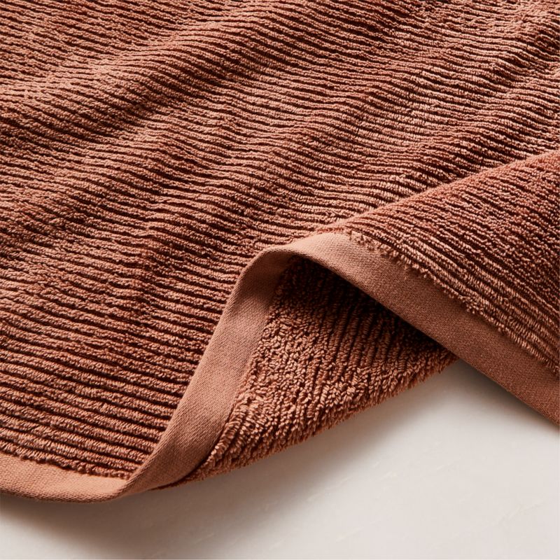 Brooks Ribbed Organic Cotton Dusty Rose Bath Sheet - image 4 of 6