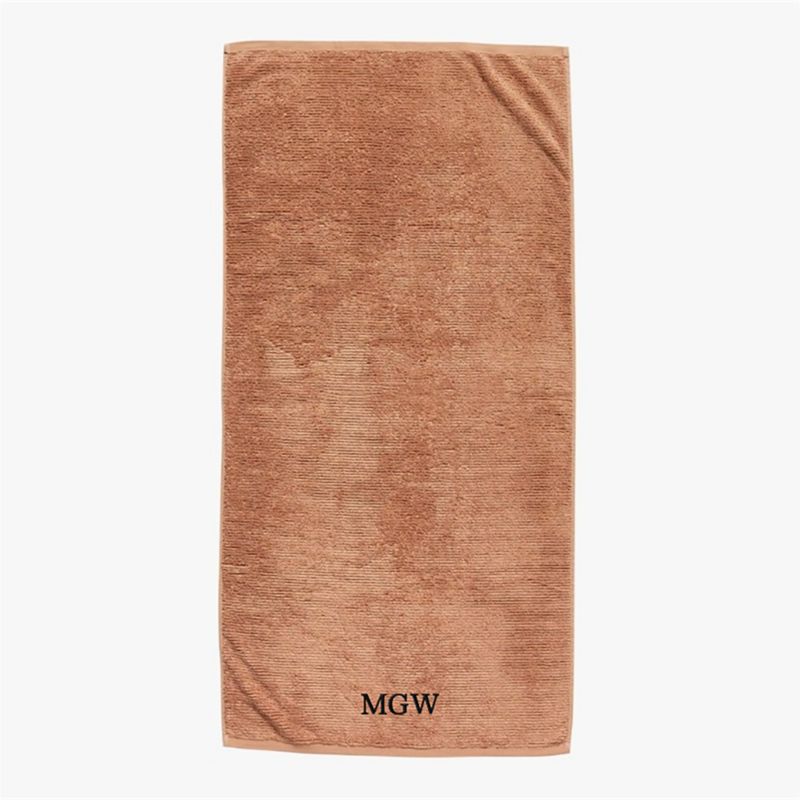 Brooks Ribbed Organic Cotton Dusty Rose Bath Towel - image 2 of 6