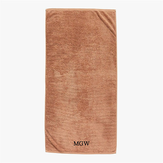 Brooks Ribbed Organic Cotton Dusty Rose Bath Towel