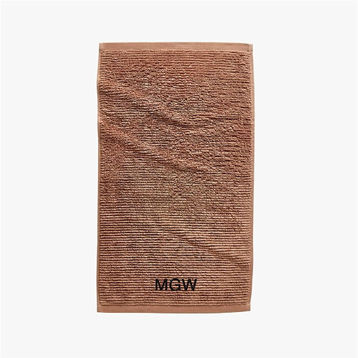 Brooks Ribbed Organic Cotton Dusty Rose Hand Towel