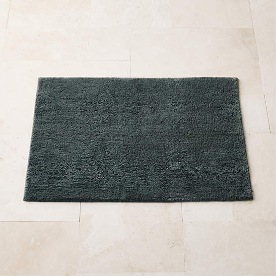 Brooks Organic Cotton Faded Teal Bath Mat 24"x36"