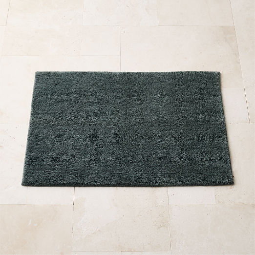 Brooks Organic Cotton Faded Teal Bath Mat 24"x36"
