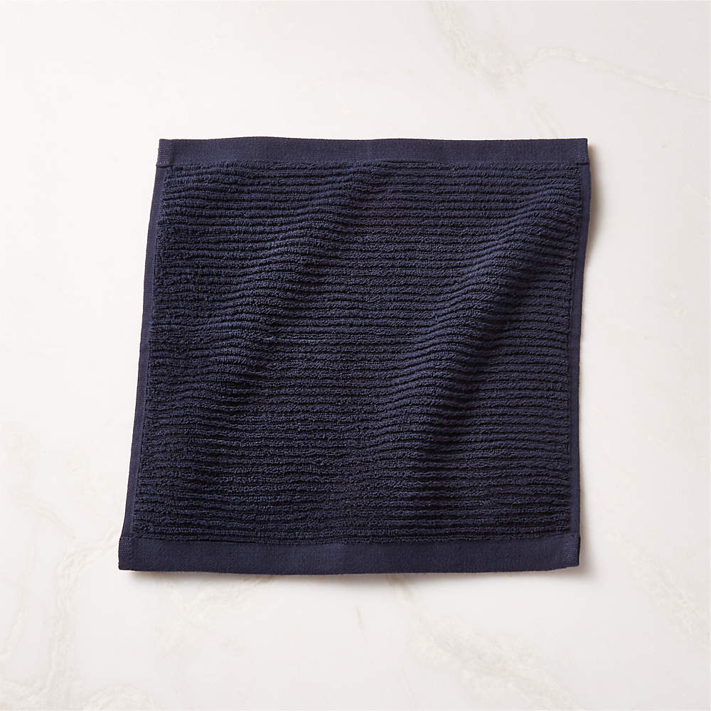 Brooks Ribbed Organic Cotton White Washcloth + Reviews