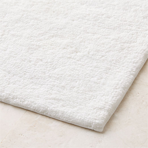 Brooks Organic Cotton White Bath Mat 24"x36"