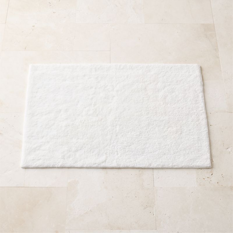 View Brooks Organic Cotton White Bath Mat 24"x36" details
