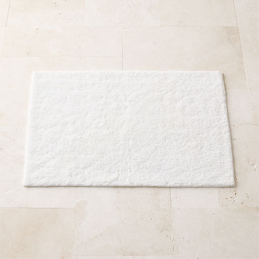 Brooks Organic Cotton White Bath Mat 24"x36"