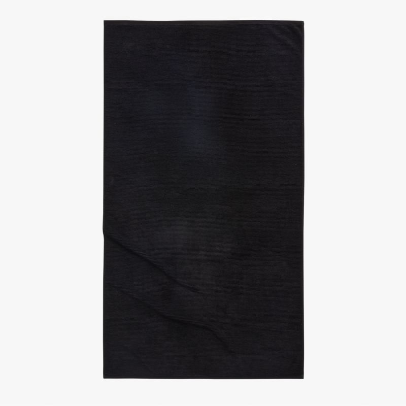 Brooks Ribbed Organic Cotton Black Bath Sheet - image 1 of 6