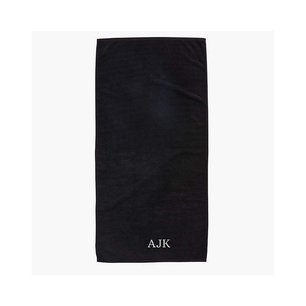 Brooks Ribbed Organic Cotton Black Hand Towel + Reviews