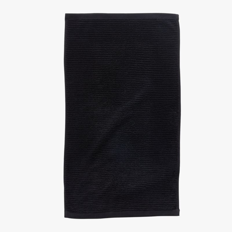 Brooks Ribbed Organic Cotton Black Hand Towel + Reviews