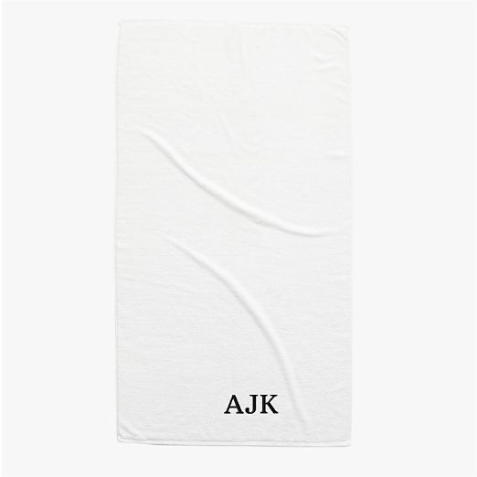 Brooks Ribbed Organic Cotton White Bath Sheet