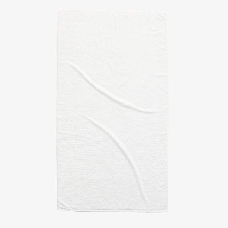 Brooks Ribbed Organic Cotton White Bath Sheet - image 2 of 6