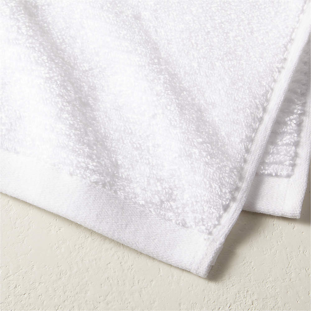 Brooks Ribbed Organic Cotton White Washcloth + Reviews