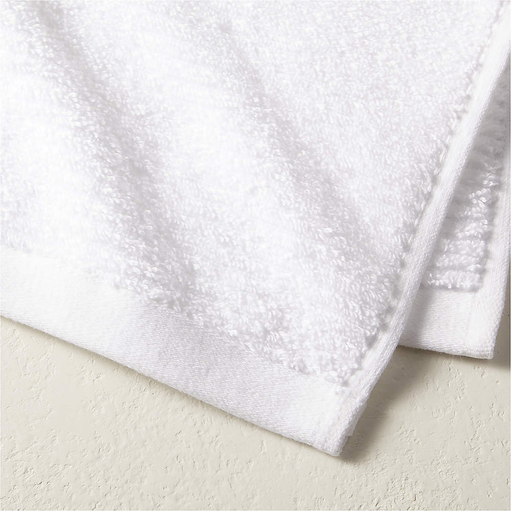 Brooks Ribbed Organic Cotton White Bath Towel + Reviews
