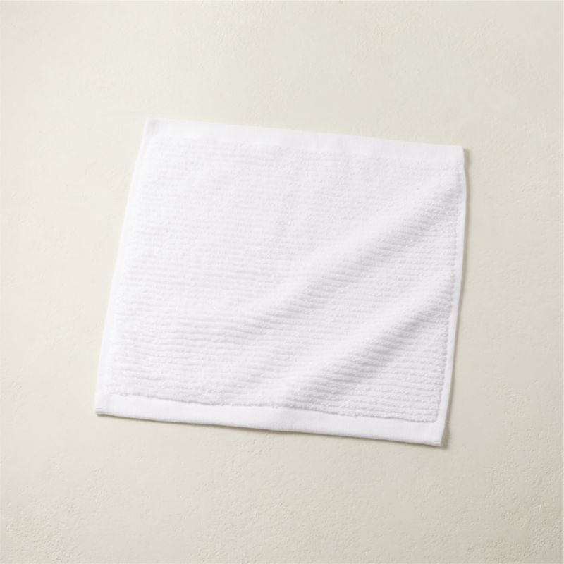 Brooks Ribbed Organic Cotton White Hand Towel + Reviews