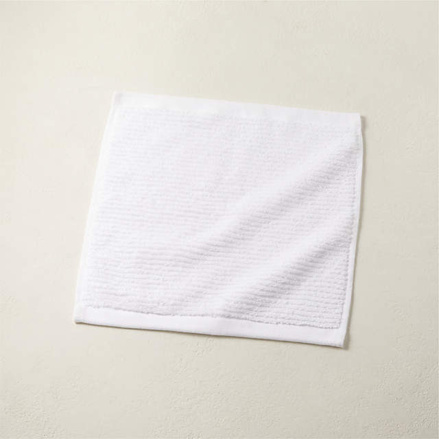 Brooks Ribbed Organic Cotton White Hand Towel + Reviews