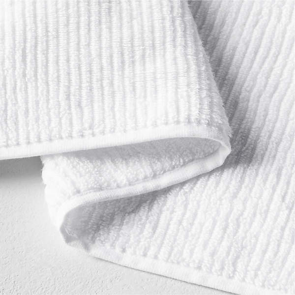 Brooks Ribbed Organic Cotton Warm White Hand Towel + Reviews