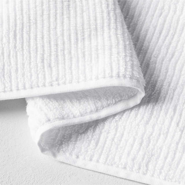 Organic Block Rib Towel, Soft organic cotton bath towel