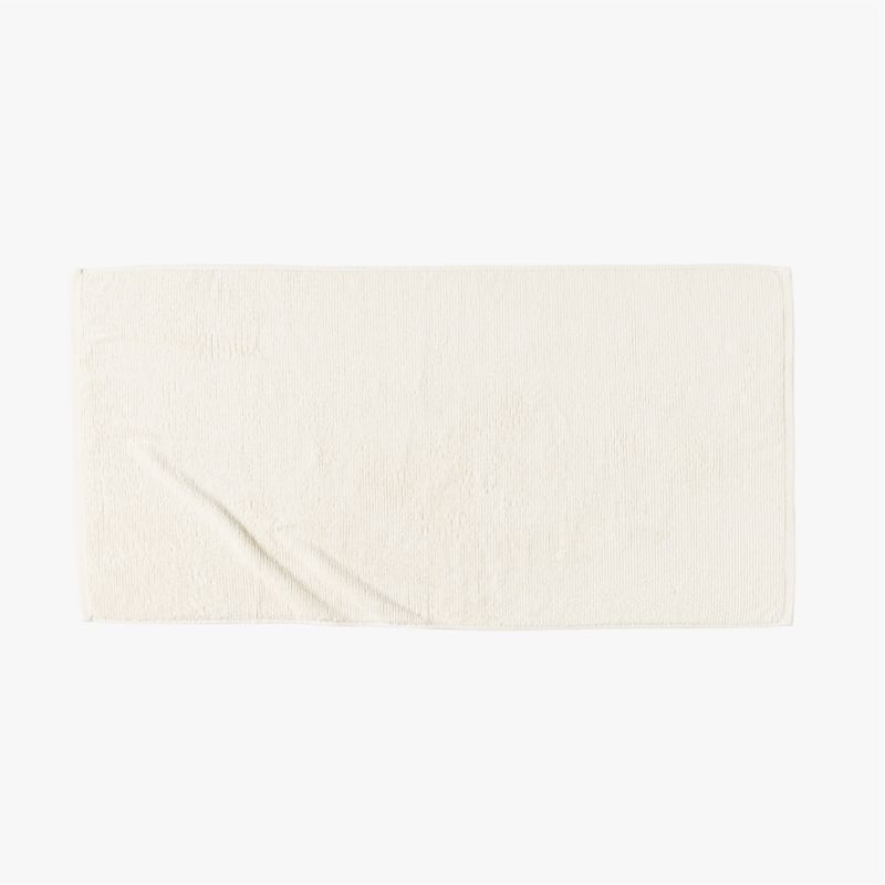 Brooks Ribbed Organic Cotton Warm White Bath Towel - image 3 of 6