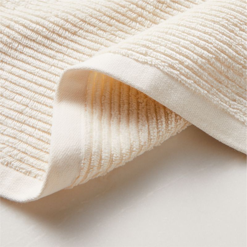 Brooks Ribbed Organic Cotton Warm White Hand Towel - image 4 of 6