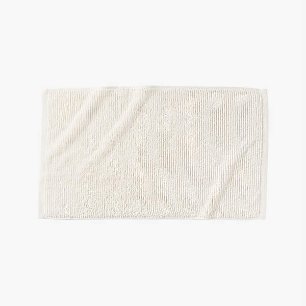 Brooks Ribbed Organic Cotton White Hand Towel + Reviews