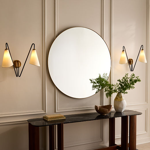 Infinity Brass Round Wall Mirror 48"