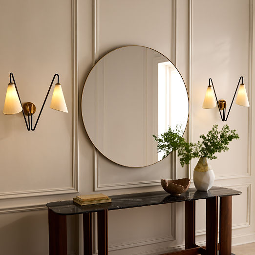 Infinity Brass Round Wall Mirror 48"