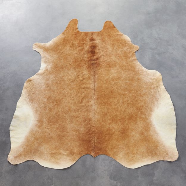 cowhide light brown rug 5'x8' + Reviews CB2