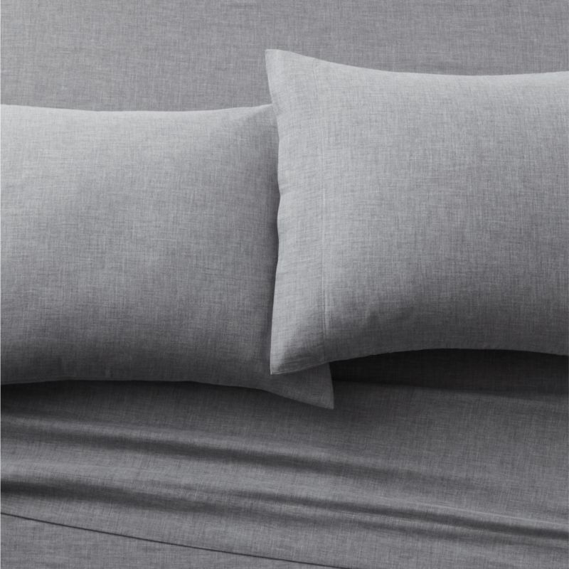 View Brushed Soft Organic Cotton Grey Queen Sheet Set details