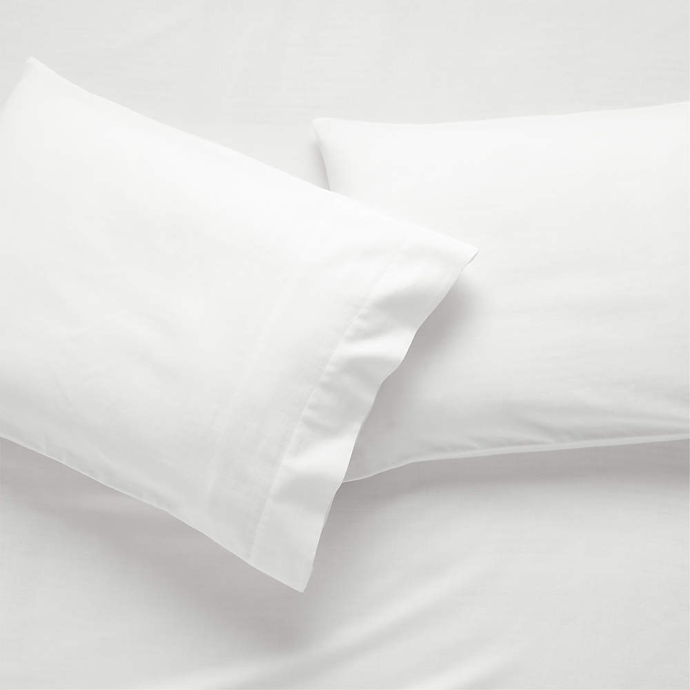 2 white pillow cases