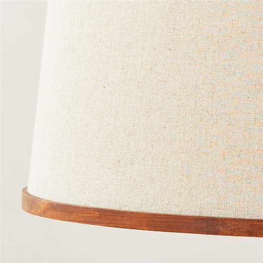 Bruna Walnut Wood and Linen Floor Lamp