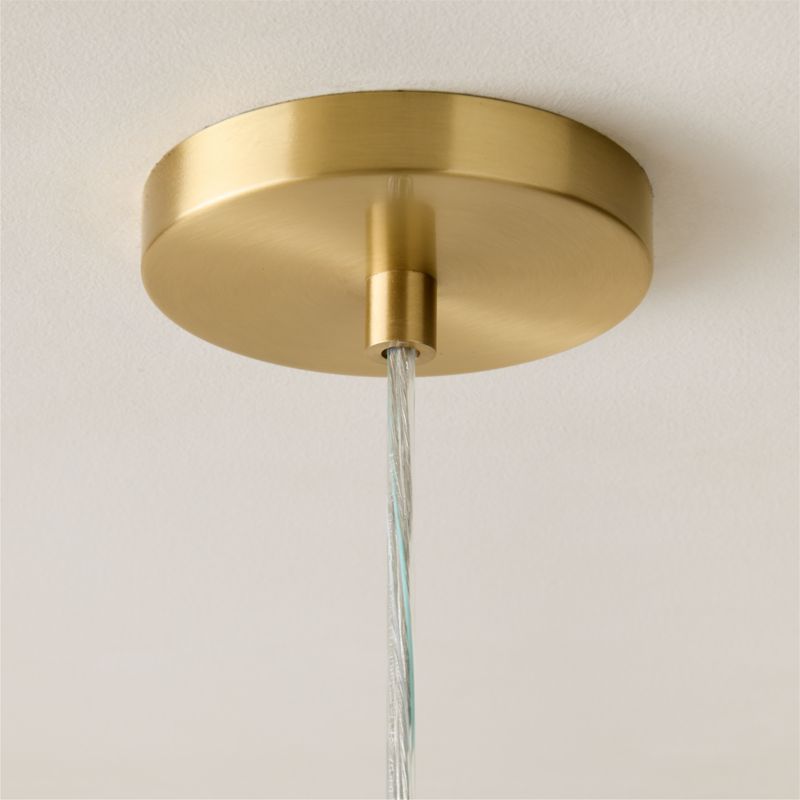 Bruna Walnut Wood and Linen Pendant Light - image 5 of 8