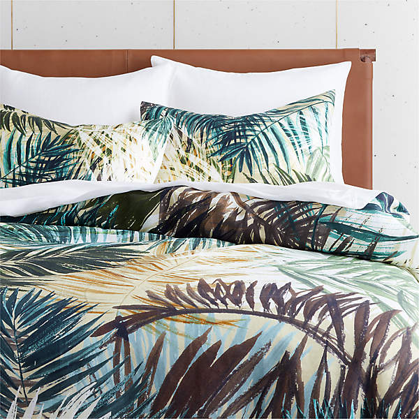 Brush Stroke Palm Full Queen Duvet, What Are The Dimensions Of A Full Queen Duvet Cover