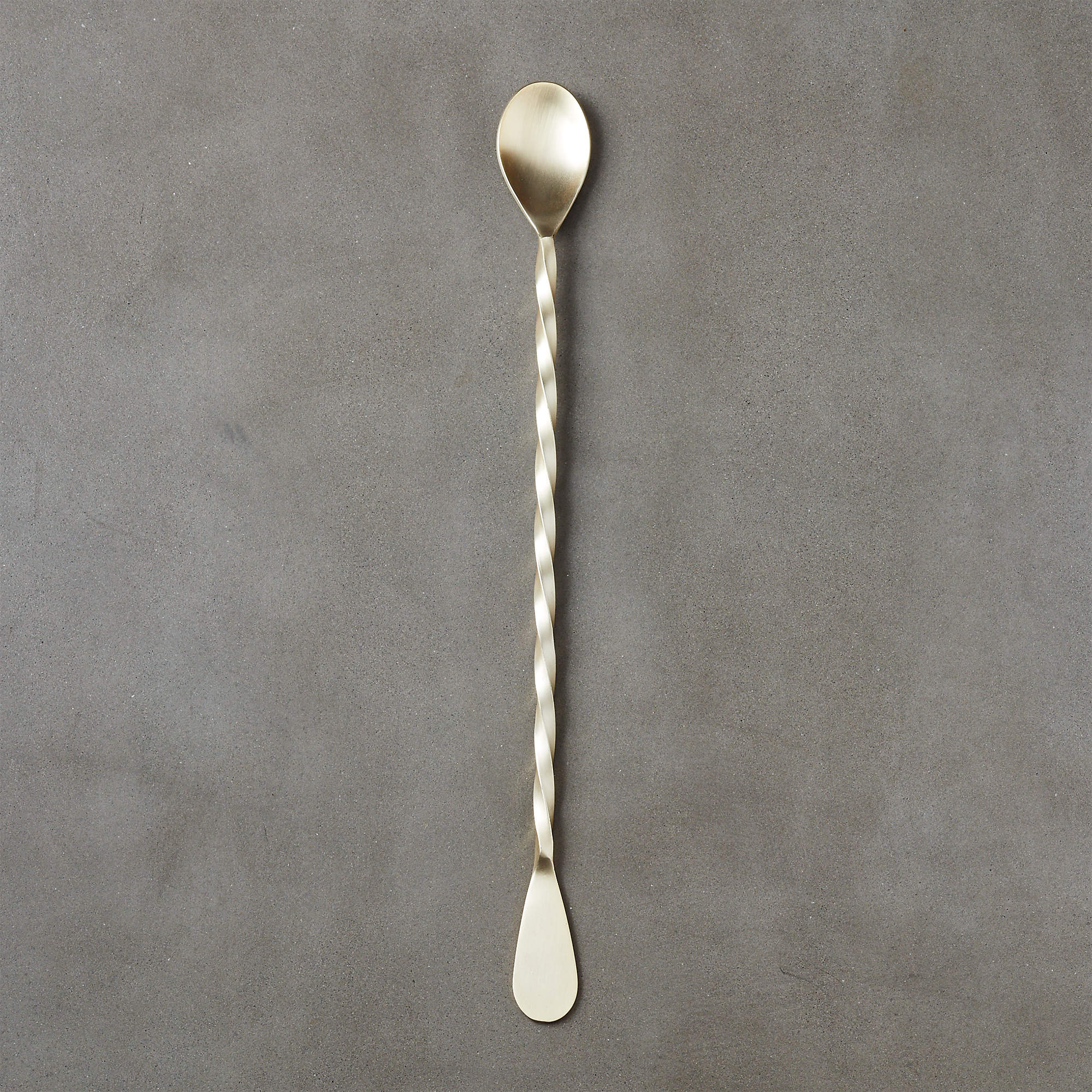 Brushed Gold Modern Cocktail Stirrer | CB2