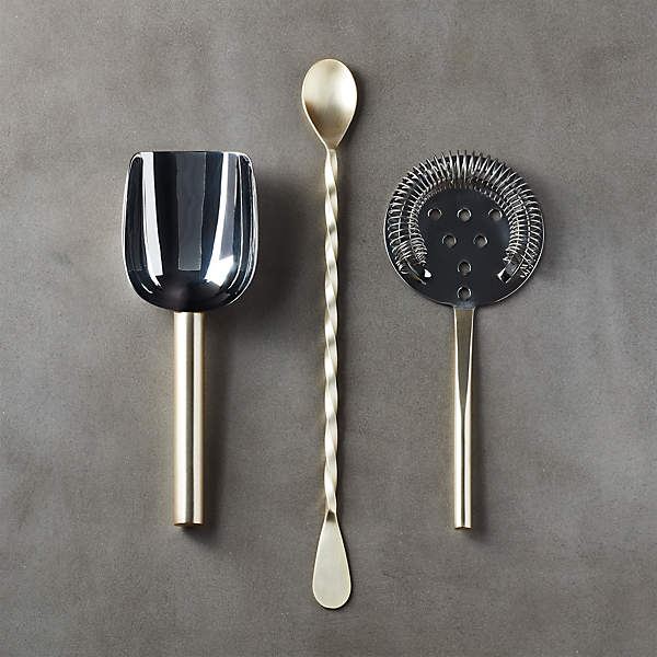 Brushed Gold Modern Cocktail Stirrer + Reviews