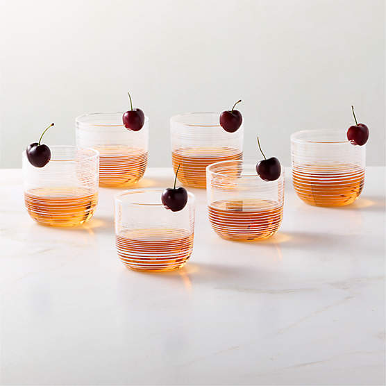 Bryden Swirl Double Old-Fashioned Glasses Set of 6