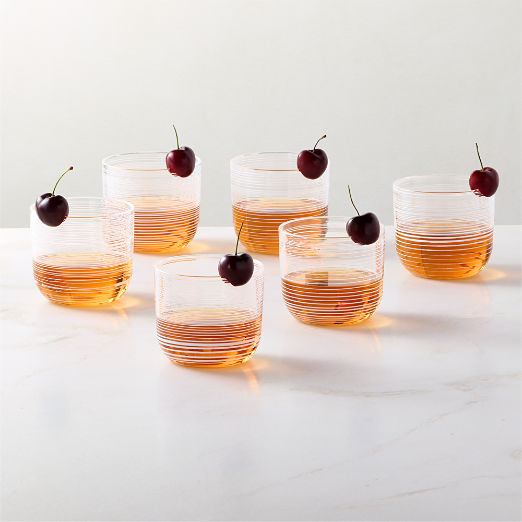 Bryden Swirl Double Old-Fashioned Glasses Set of 6