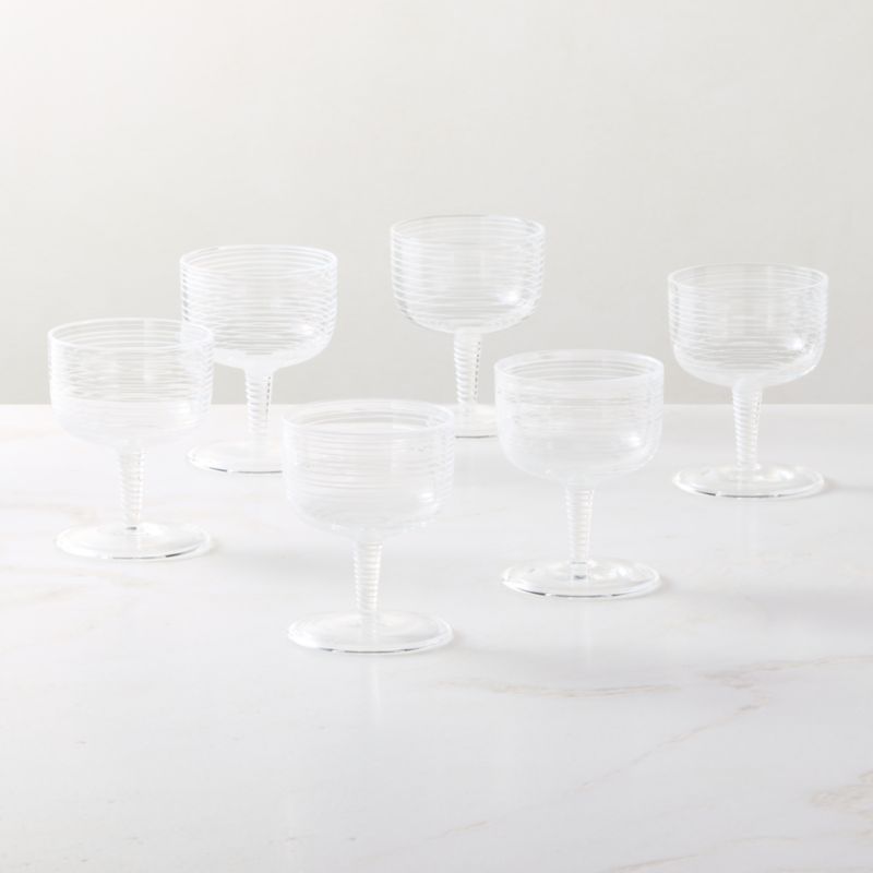 Bryden Swirl Cocktail Glasses Short Set of 6 - image 2 of 4