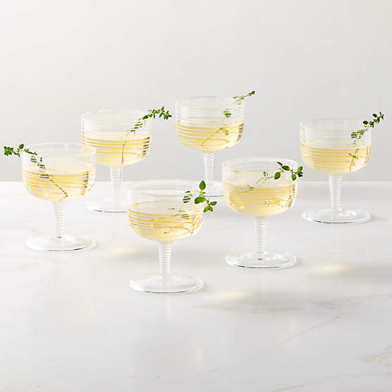 Bryden Swirl Cocktail Glasses Short Set of 6