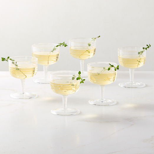 Bryden Swirl Cocktail Glasses Short Set of 6