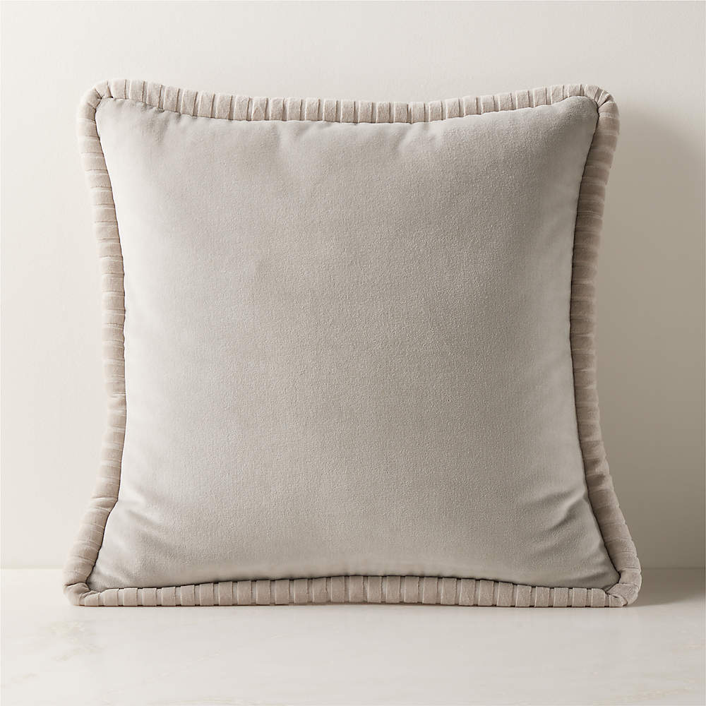 Cream velvet throw store pillow