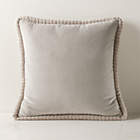 Brye Grey Velvet Throw Pillow Cover 26"x26"