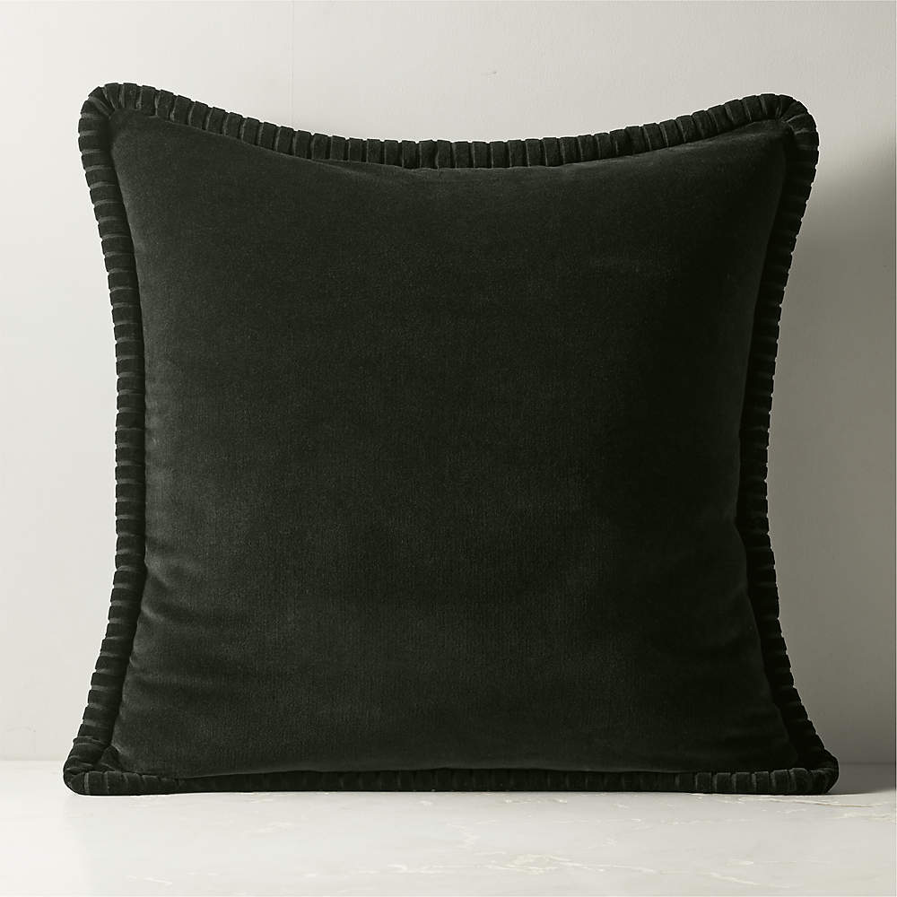 Dark green shop velvet throw