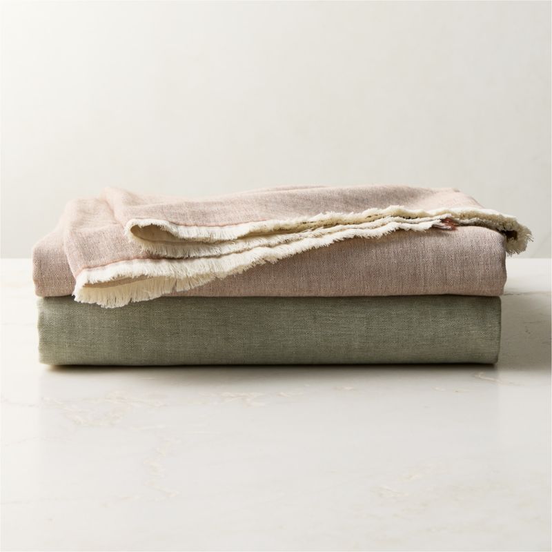 Bryn Light Taupe Organic Cotton and Linen Throw Blanket - image 4 of 5