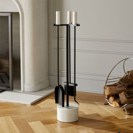 3 Piece Bryn Marble Fireplace Tool Set Reviews Cb2 Canada