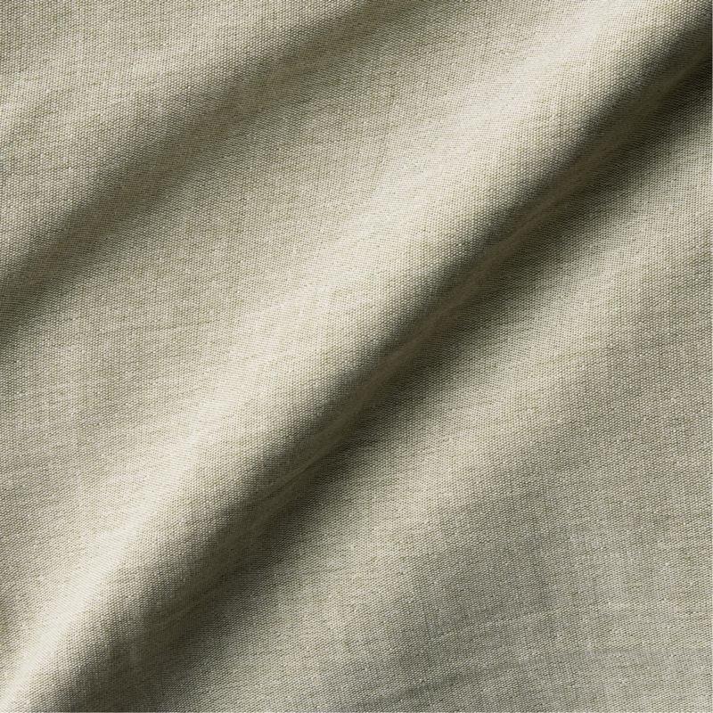 Bryn Olive Green Organic Cotton and Linen Throw Blanket - image 2 of 5